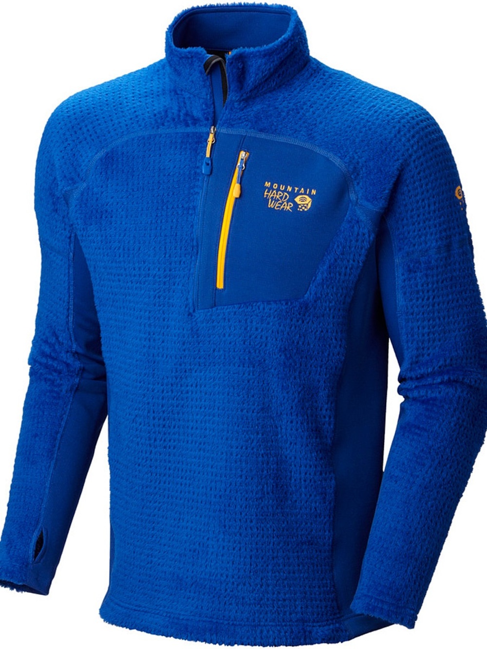 Mountain Hardwear Men’s Monkey Man Grid Fleece Pullover Size S Blue Full Zip